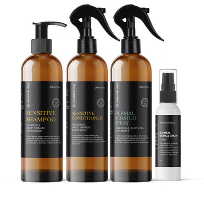 Sensitive Pack: Shampoo, Conditioner, Dermal Scratch Spray & Cream