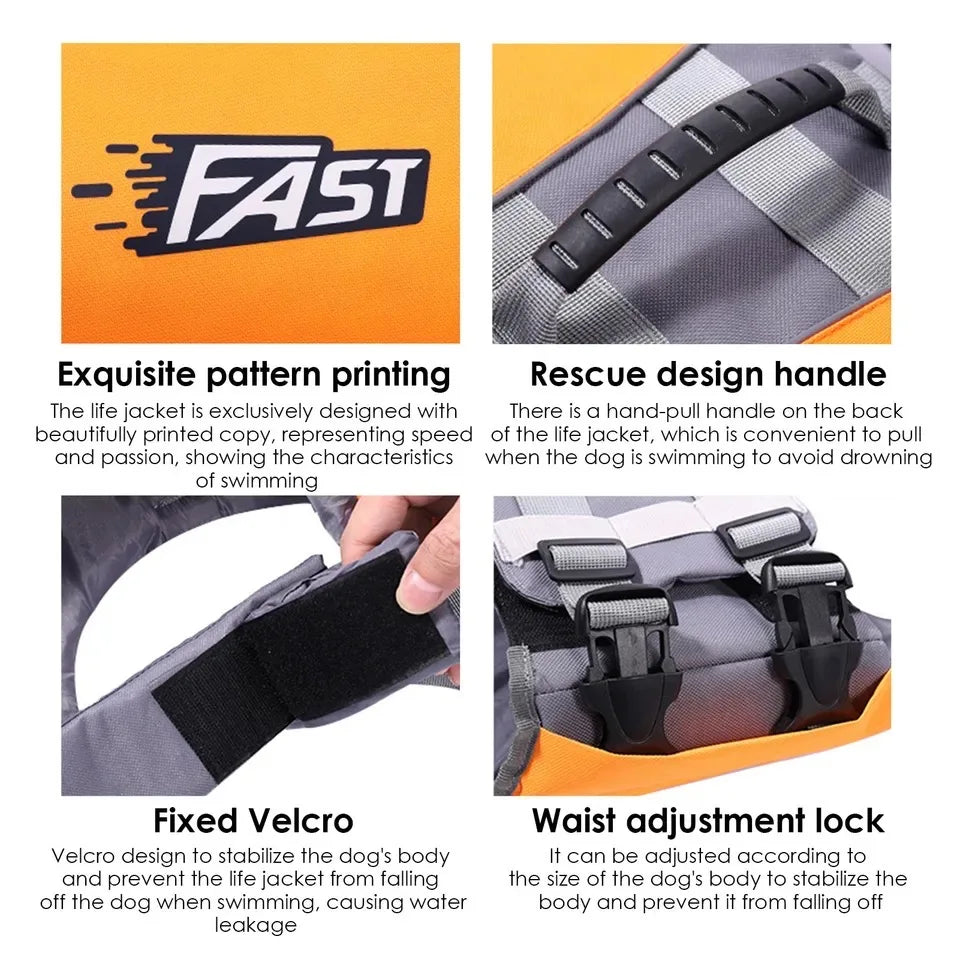 Pet Swimming Life Jacket Safety Vest for Dogs